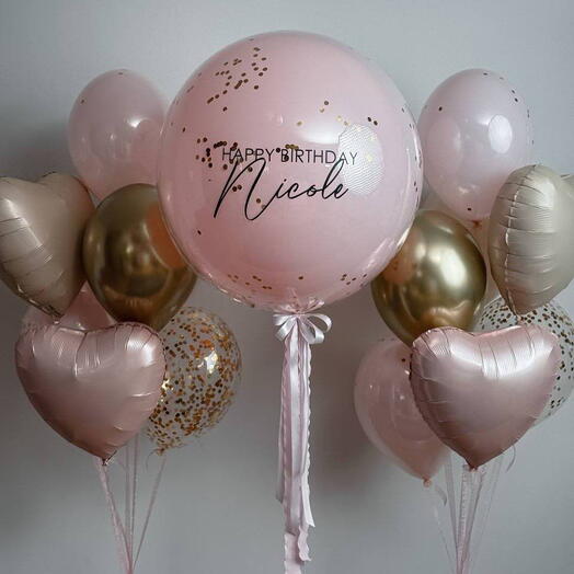 Pink congratulations Helium Balloon Set