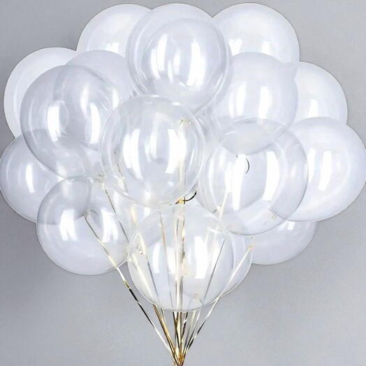 Transparent Latex Balloons - 20pcs