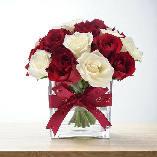 The Perfect Pair In Glass Vase