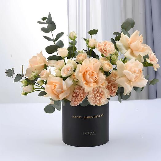 Peach Blossom Anniversary Bloom Box