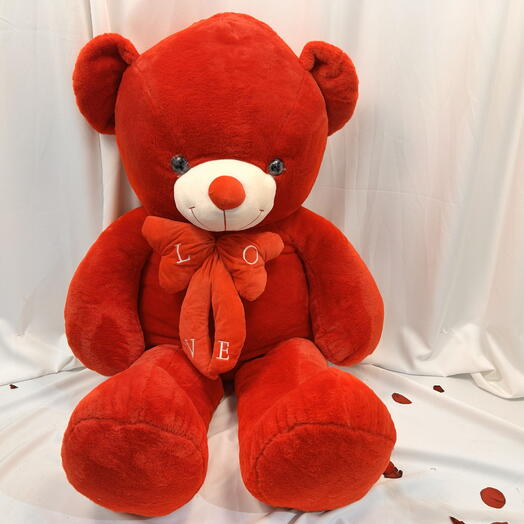 Мишка Тедди светло-красный, 130 см
