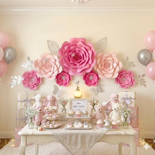 Paper flower , room , party decoration