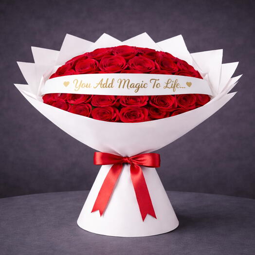 Crimson Magic – 51 Red Roses Bouquet