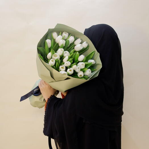 31 White Tulips Bouquets