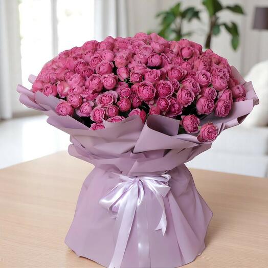 Large Pink Spray Rose Bouquet