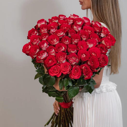 Dark Pink White Roses 51