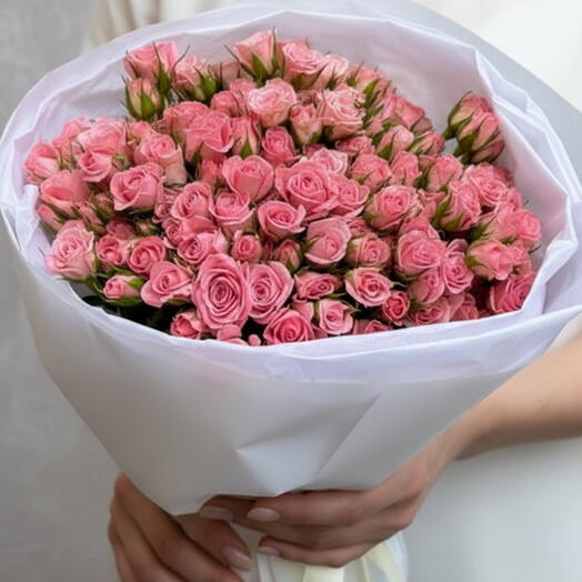 Ramo de 21 rosas spray rosa