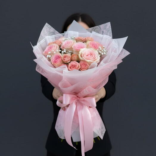 Blush Pink Roses Bouquet