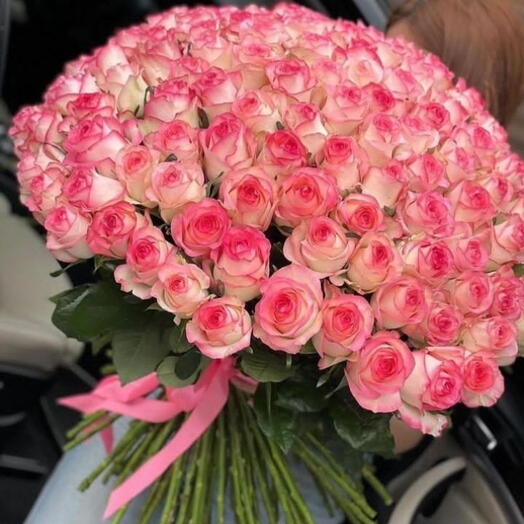 101 Premium Pink Roses Luxury Bouquet XL