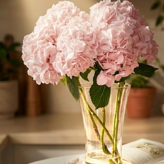Hydrangeas pink