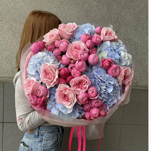 Пион Купидон _ Роскошный смешанный букет цветов