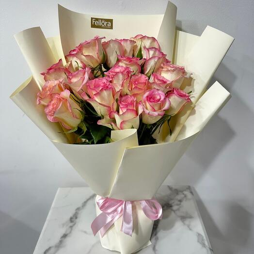 21 jumilia pink rose bouquet - 3798