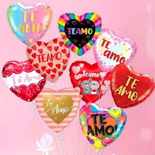 Heart balloons 9 pieces