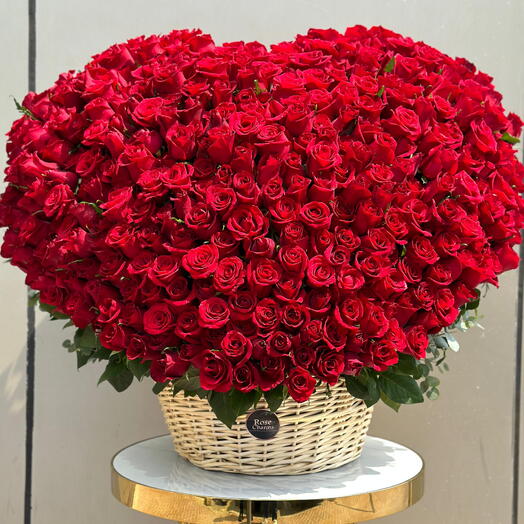 XXL Love – композиция-сердце из 501 розы (Премиум)