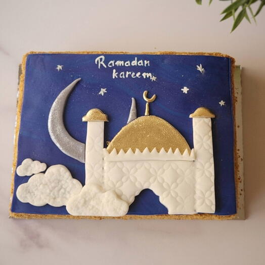 كعكة رمضانية بالعسل مع الكراميل والجوز