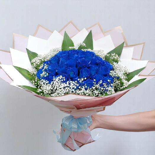 🌱Blue rose bouquet