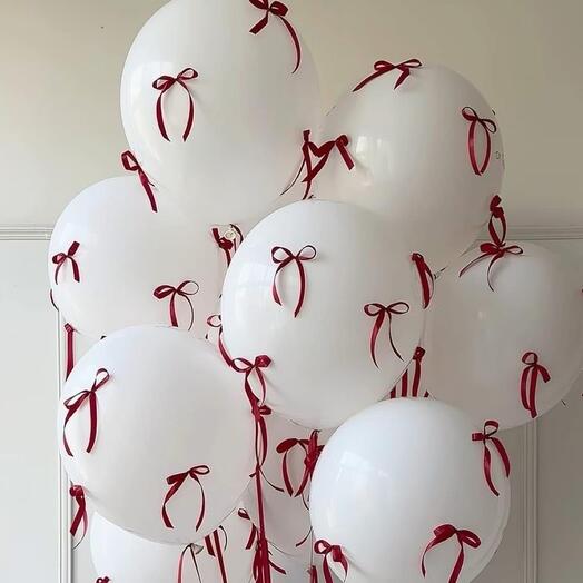 Bow Balloon White