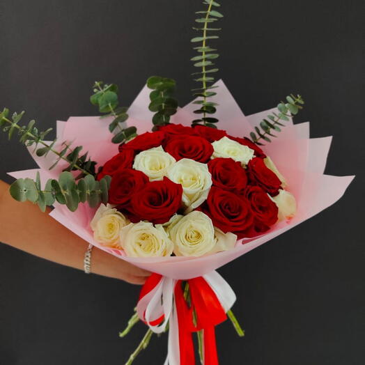 Bouquet de roses mélangées Harmony Blush