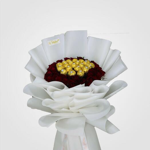 Bouquet of "Roses N Chocolate"