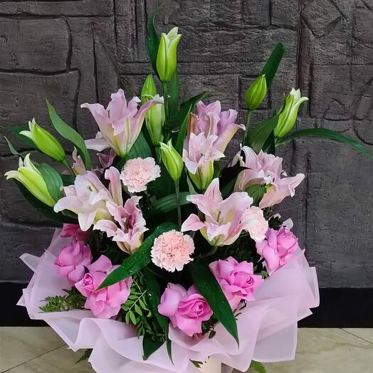 Pink Box Arrangement;