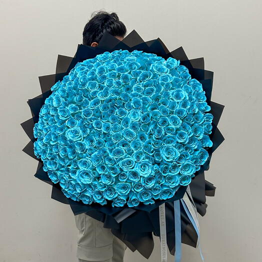 Bouquet Affaire Royale bleu Tiffany
