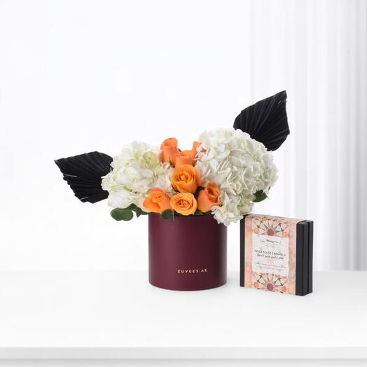 Golden Pearl Bloom Signature Box with Mirzam Chocolates