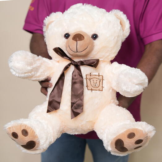 Кремово-белый плюшевый мишка 7347