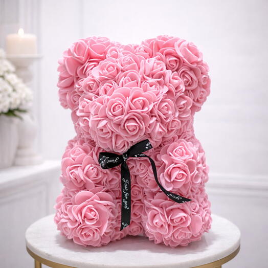 Forever Pink Rose Teddy - Small