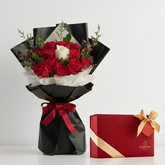 Букет роз с Godiva