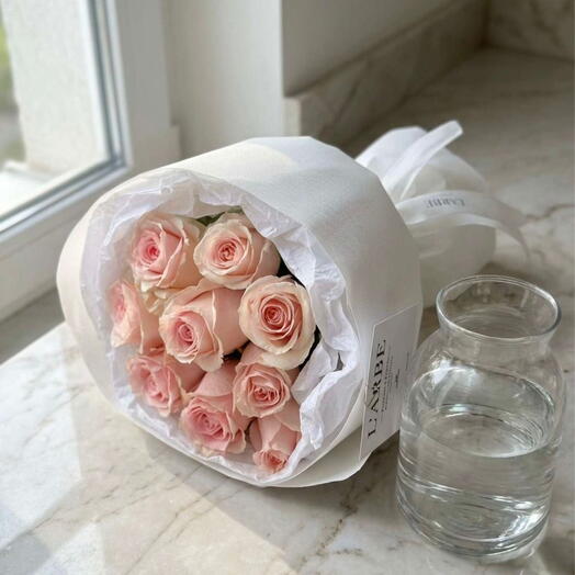 Bouquet de fleurs roses Compliment 0107