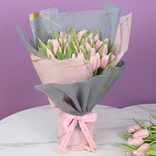 Pink Beauty 51 Tulips Bouquet