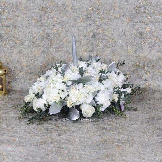 Ramadan Celebration Table Centerpiece White Medium