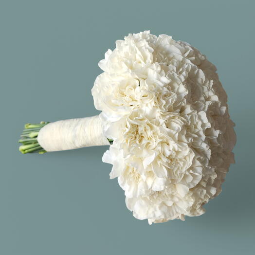 Cloud Carnation Bridal Bouquet