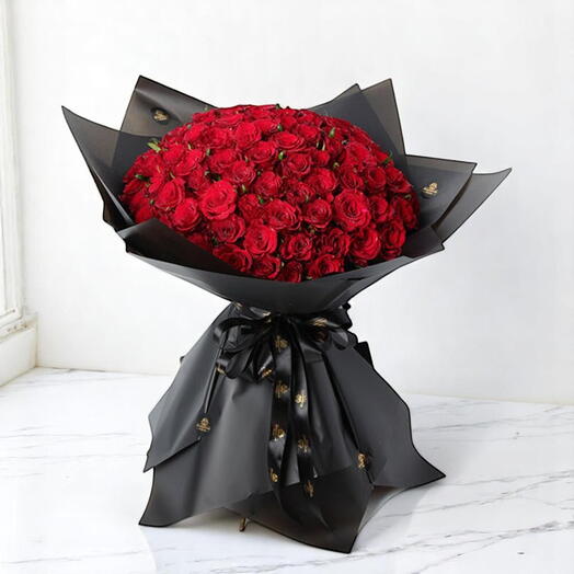 Подпись Шекспира – роскошный букет из 101 красной розы