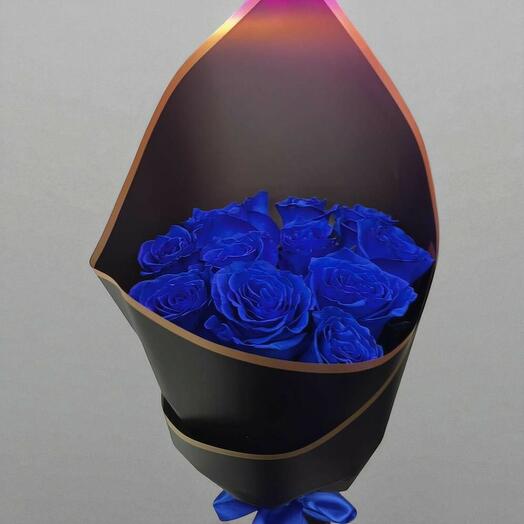 Букет из 12 синих роз