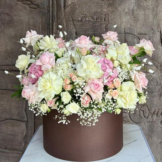 Hydrangeas   Roses in Box;