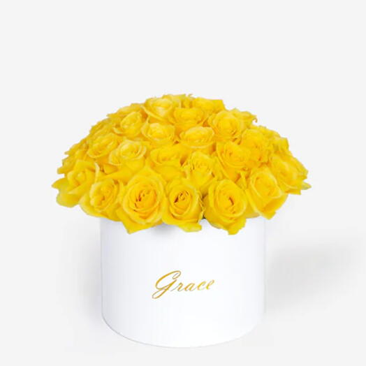 Yellow Roses in Medium Box