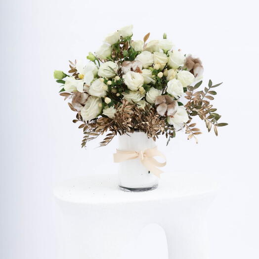 White Floral Vase Arrangement
