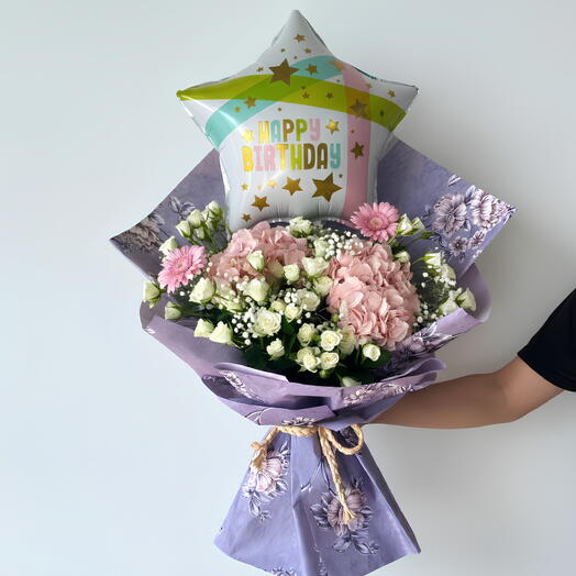 👑🎂 Miss Royal! Pink Gerberas   White Roses for a Bday Fit for a Queen! BirthdayGoals LuxuryFlowers