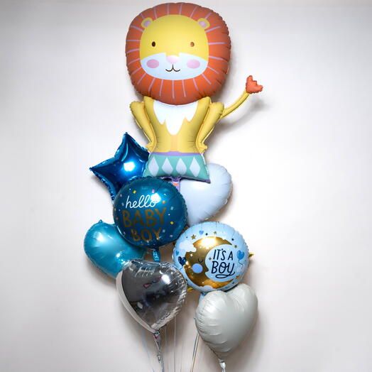 Royal Lion Baby Boy It s a Boy Foil Balloon Set 7437