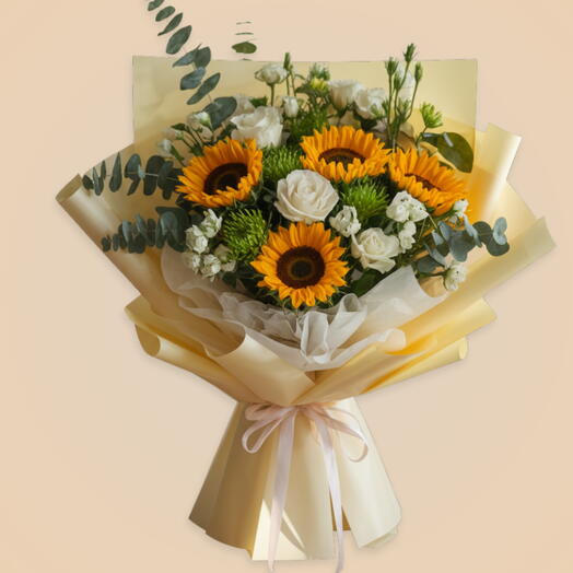 Dancing daisy with sunflower