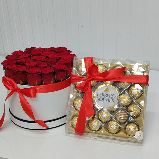 15 Red Rose and ferrero chocolate special