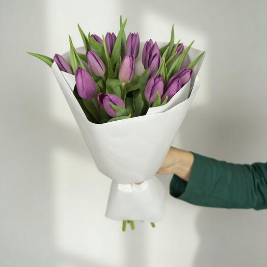 Фиолетовое очарование - 15 тюльпанов