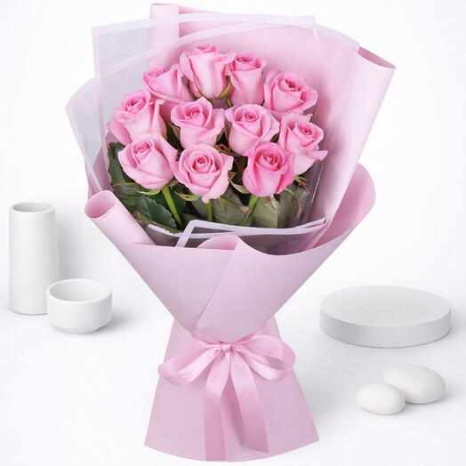 Pure Blush 11 Pink Roses Bouquet