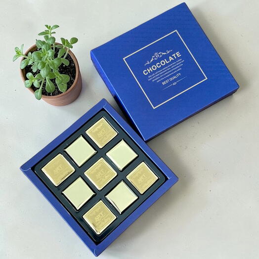 Art Belgian Chocolate Blue Gift box 9pcs