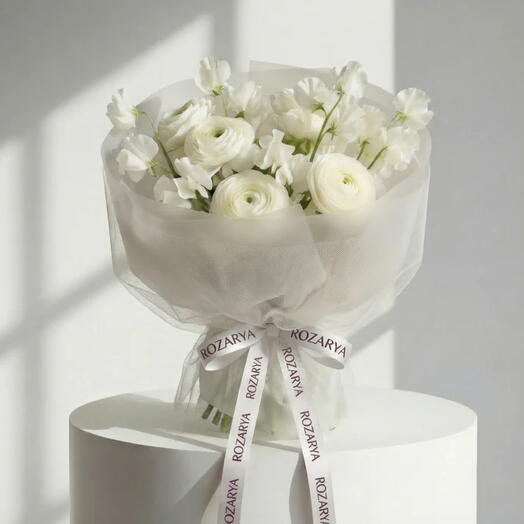 Ангельское облако: Белый лютик, душистый горошек люкс