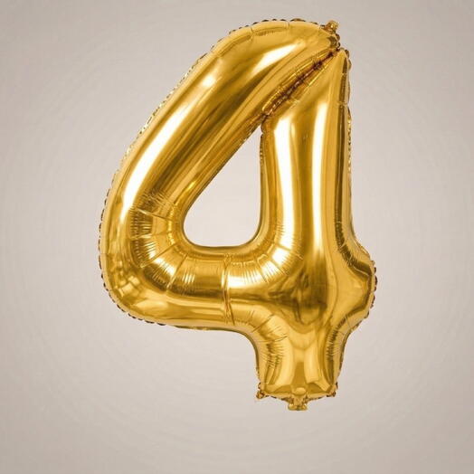 بالون هيليوم رقم 4 أزرق 32 بوصة – زينة عيد الميلاد والذكرى | أبوظبي