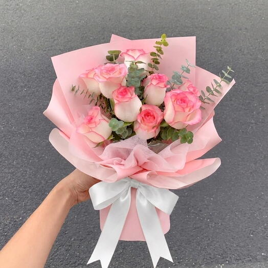 Double Shades Pink Rose Bouquet Mothers day special