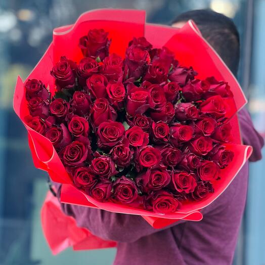 51 red rose bouquet