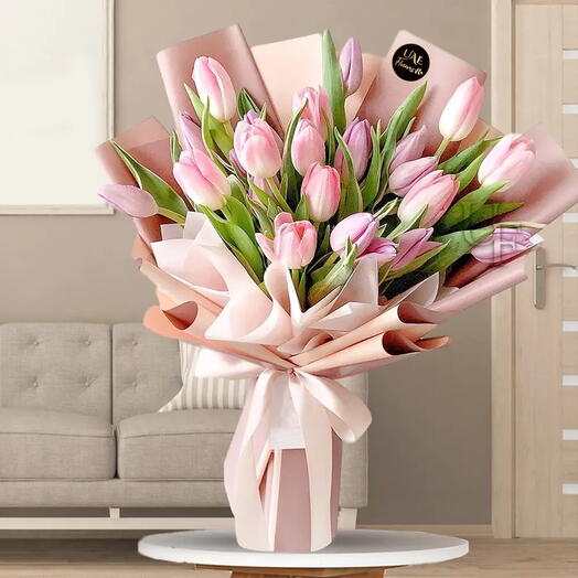 Pink Tulips Bouquet